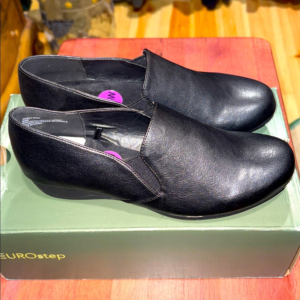 Flex Step “Casey” Memory Foam Comfort Slip On Loafers Women’s Size 6-1/2W Black